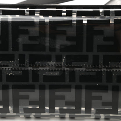 Fendi TPU FF Vitello Century Plexiglass Medium Runaway Shopper Tote Black 10 of 12