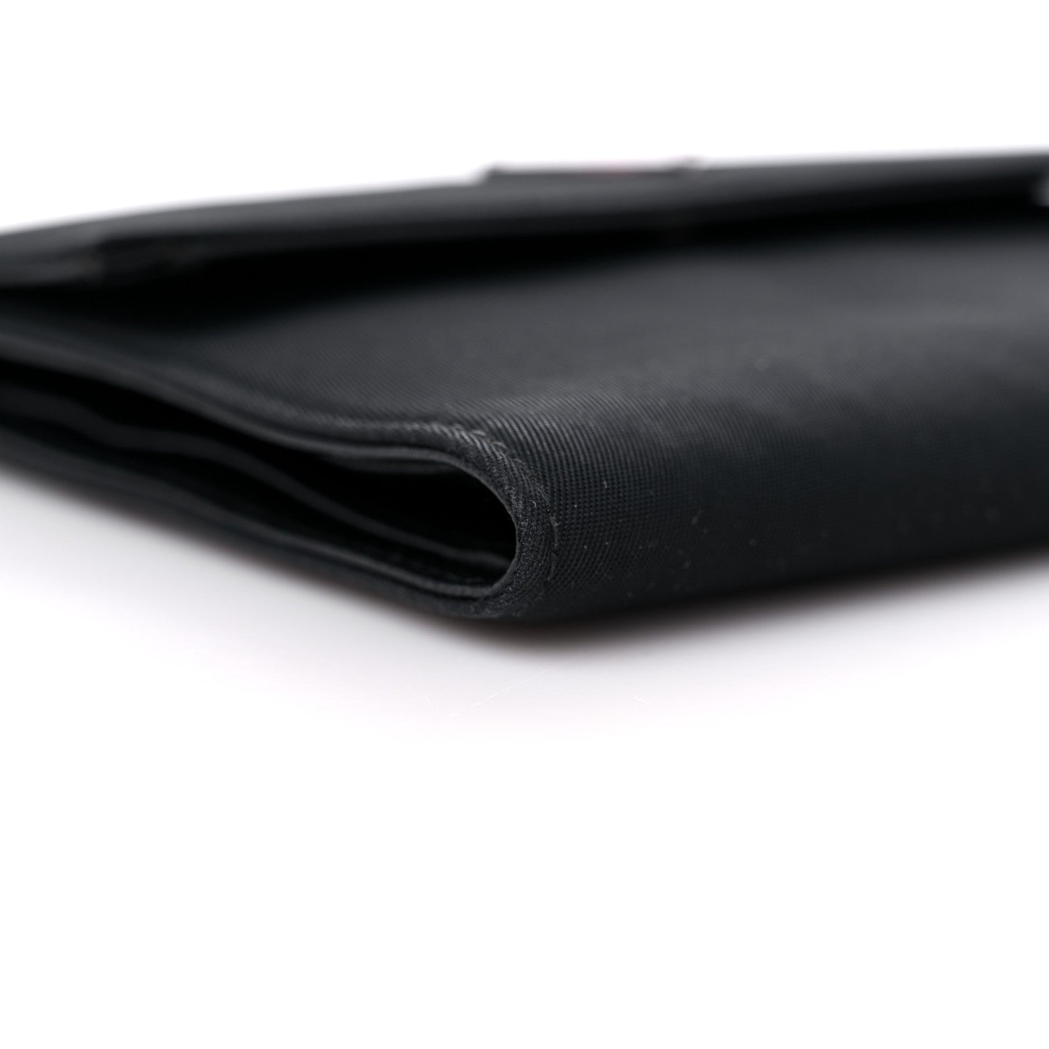 Prada Tessuto Nylon Saffiano Tri-Fold Compact Wallet Black 7 of 13