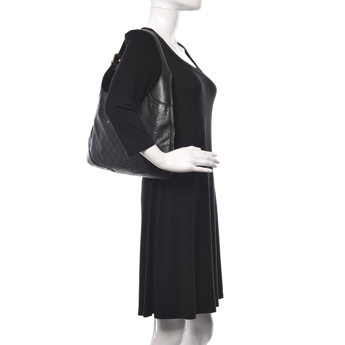 Guccissima Punch Hobo Black