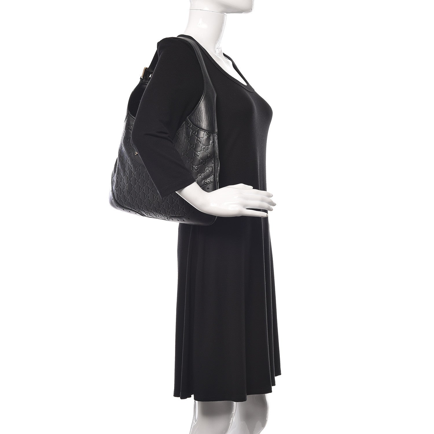Gucci Guccissima Punch Hobo Black 2 of 10