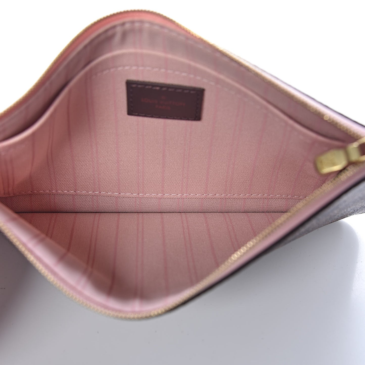 Damier Ebene Neverfull MM GM Pochette Rose Ballerine