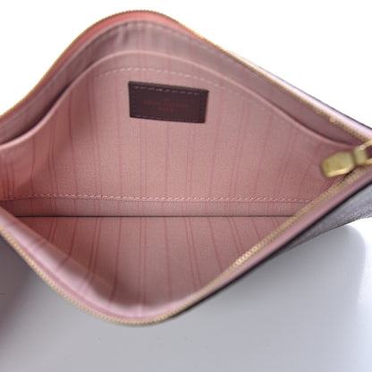 Louis Vuitton Damier Ebene Neverfull MM GM Pochette Rose Ballerine 5 of 8