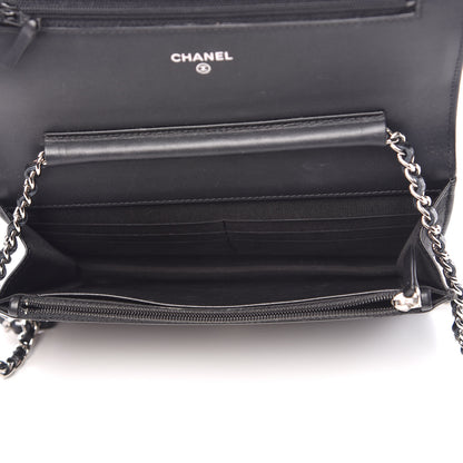 Chanel Caviar Timeless CC Wallet On Chain WOC Black 5 of 9