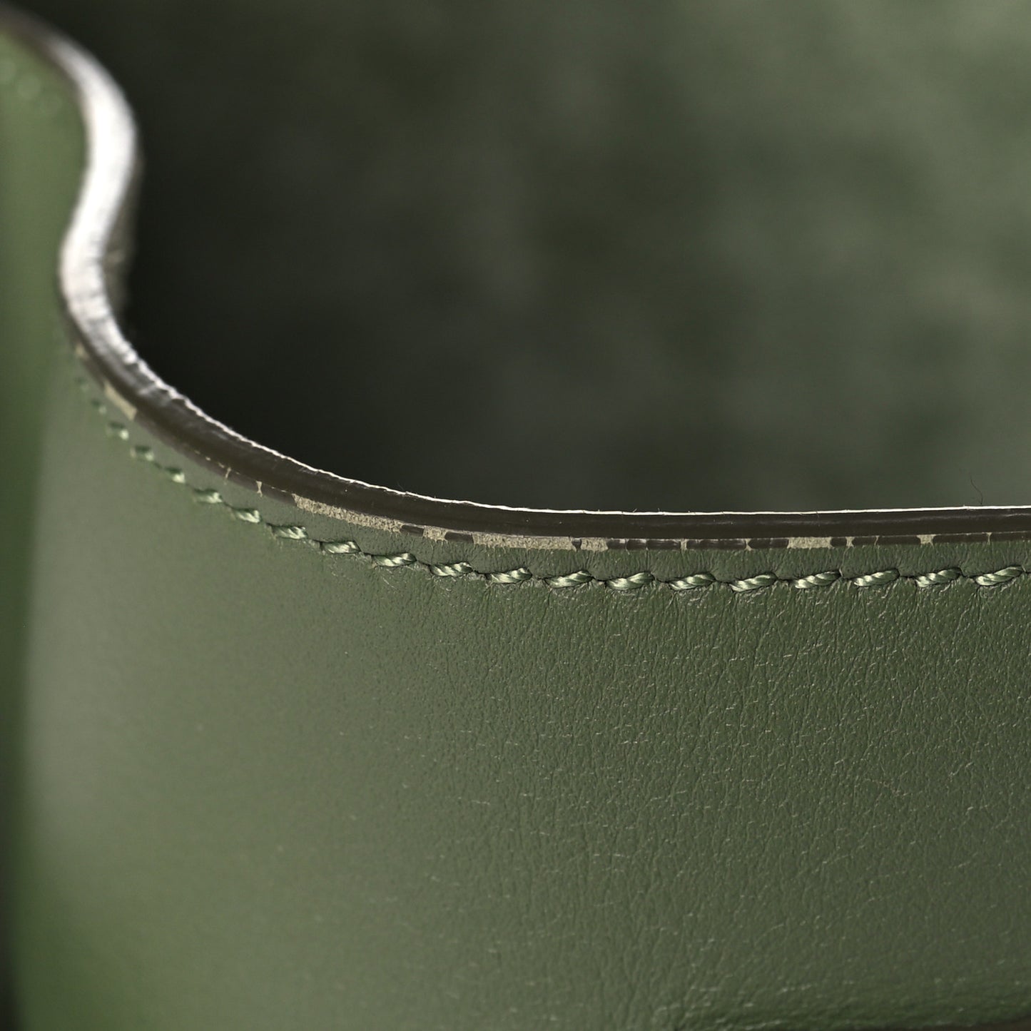 Smooth Calfskin Nano Big Bag Bucket Army Green