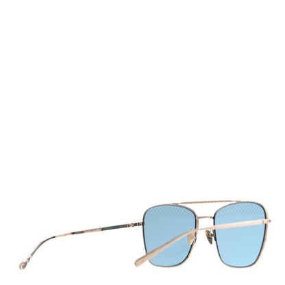 Chanel Metal Pilot Sunglasses 4256 Gold Blue 3 of 6