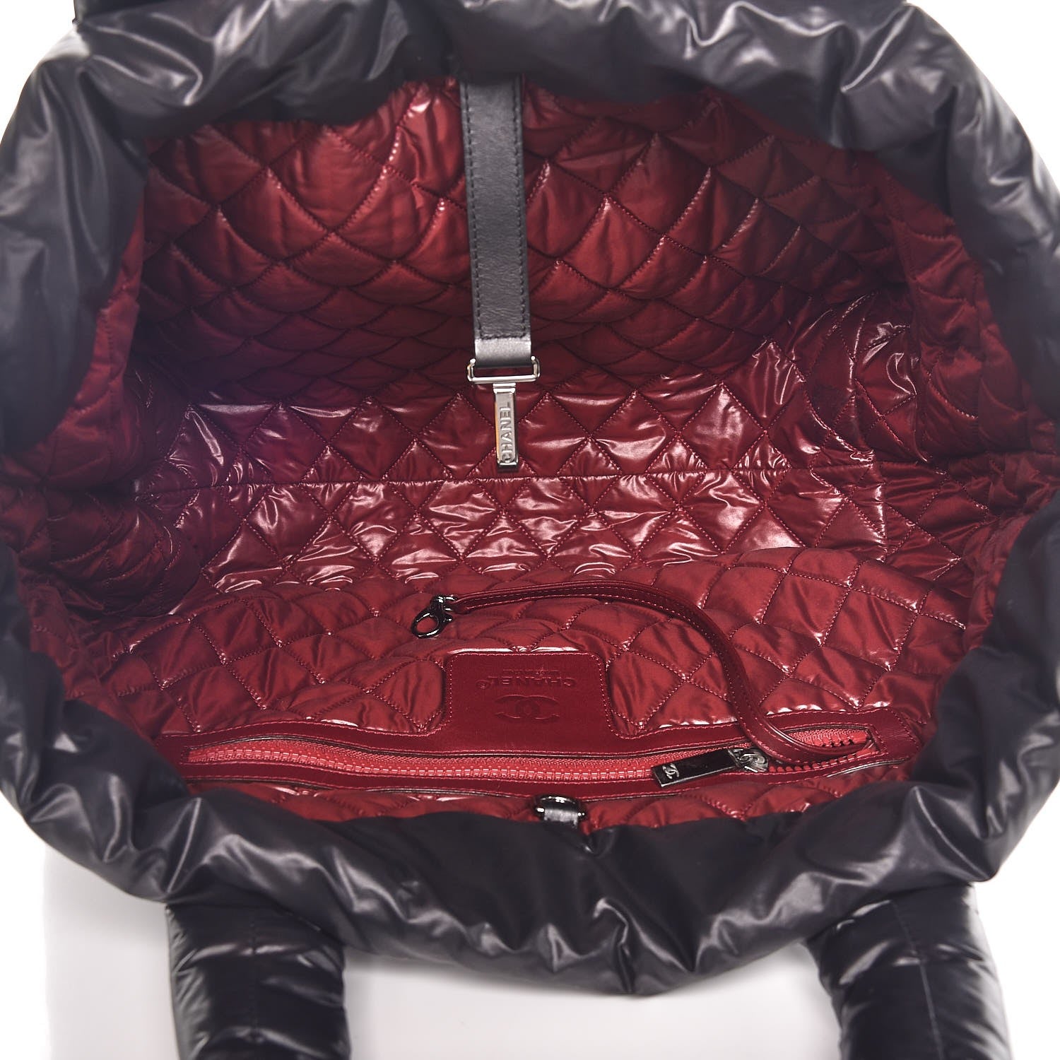 Chanel Nylon Quilted Medium Coco Cocoon Reversible Tote Black 7 of 9