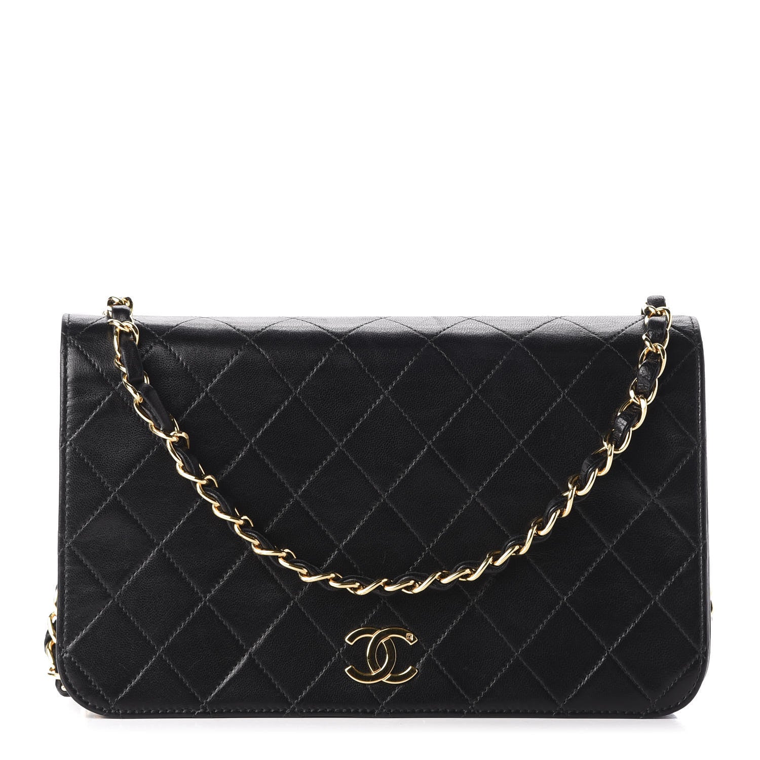 Chanel Lambskin Quilted Small Single Flap Black 1 of 11