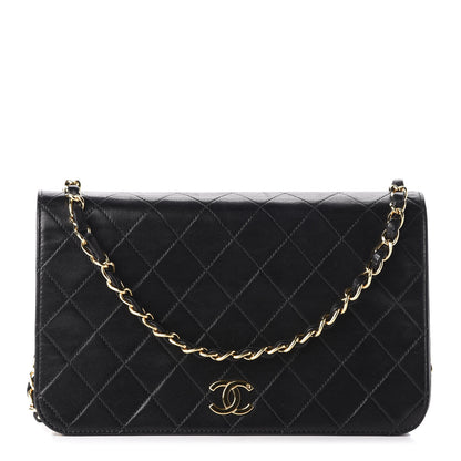 Chanel Lambskin Quilted Small Single Flap Black 1 of 11