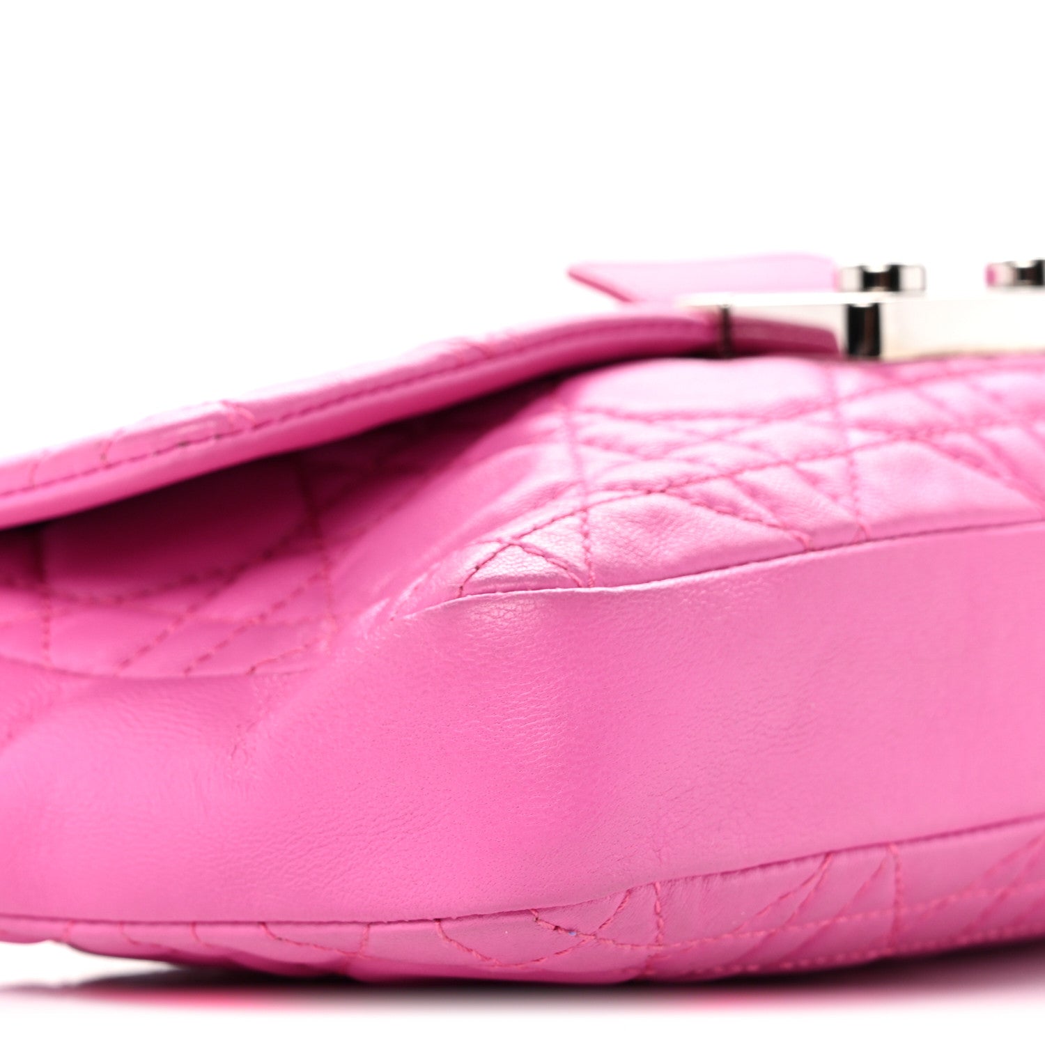 Christian Dior Lambskin Cannage Miss Dior Promenade Pouch Fuchsia 9 of 14
