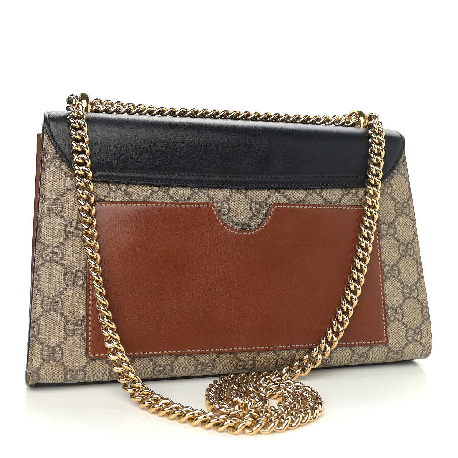 Gucci GG Supreme Monogram Calfskin Medium Padlock Shoulder Bag Beige Black Cuir 3 of 11
