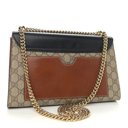 Gucci GG Supreme Monogram Calfskin Medium Padlock Shoulder Bag Beige Black Cuir 3 of 11