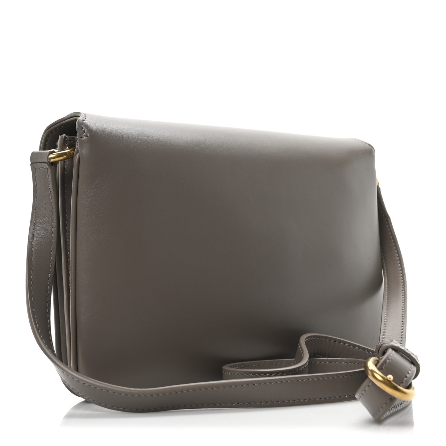 Smooth Calfskin Le Maillon Satchel Greyish Brown