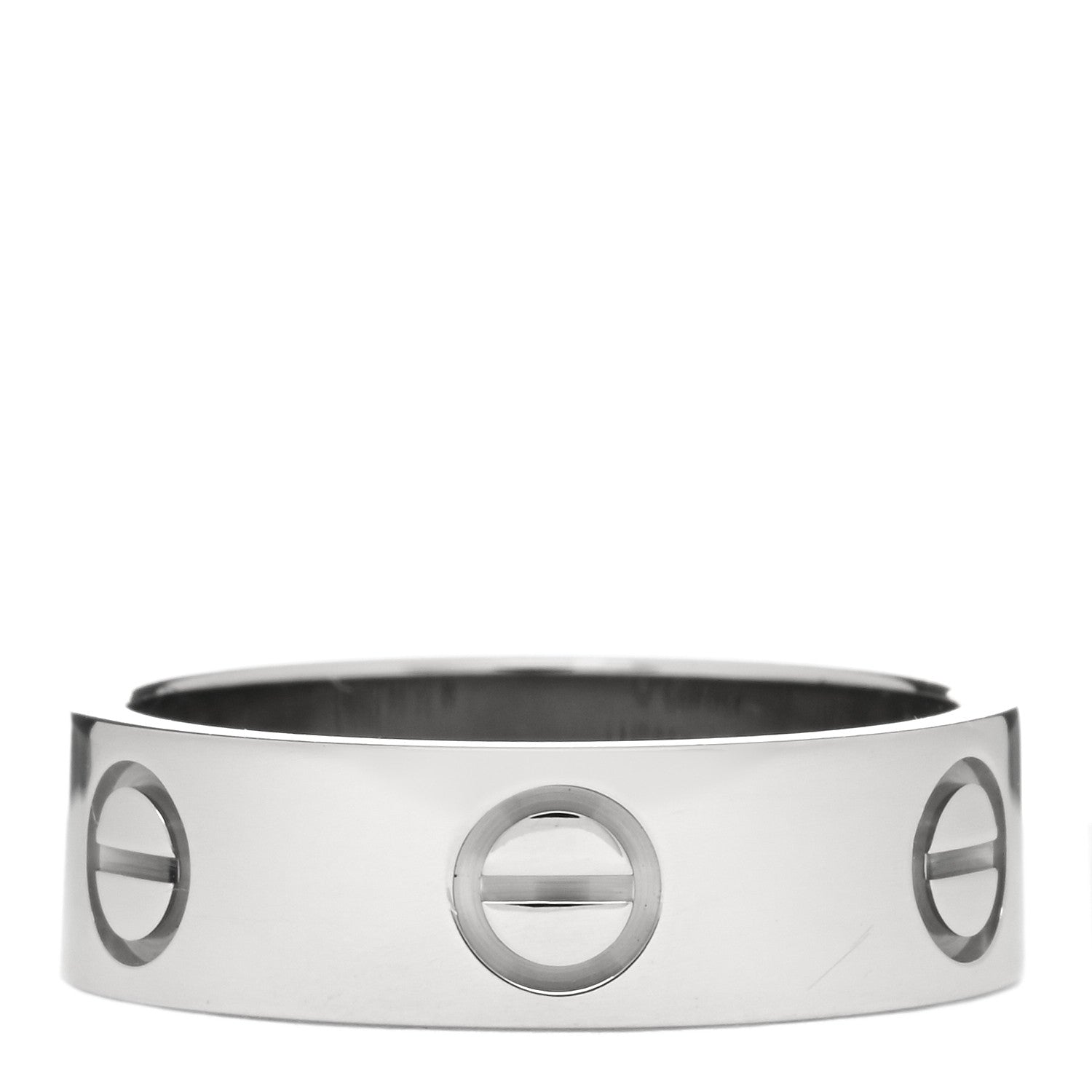 Cartier 18K White Gold 5.5mm LOVE Ring 51 5.75 1 of 4