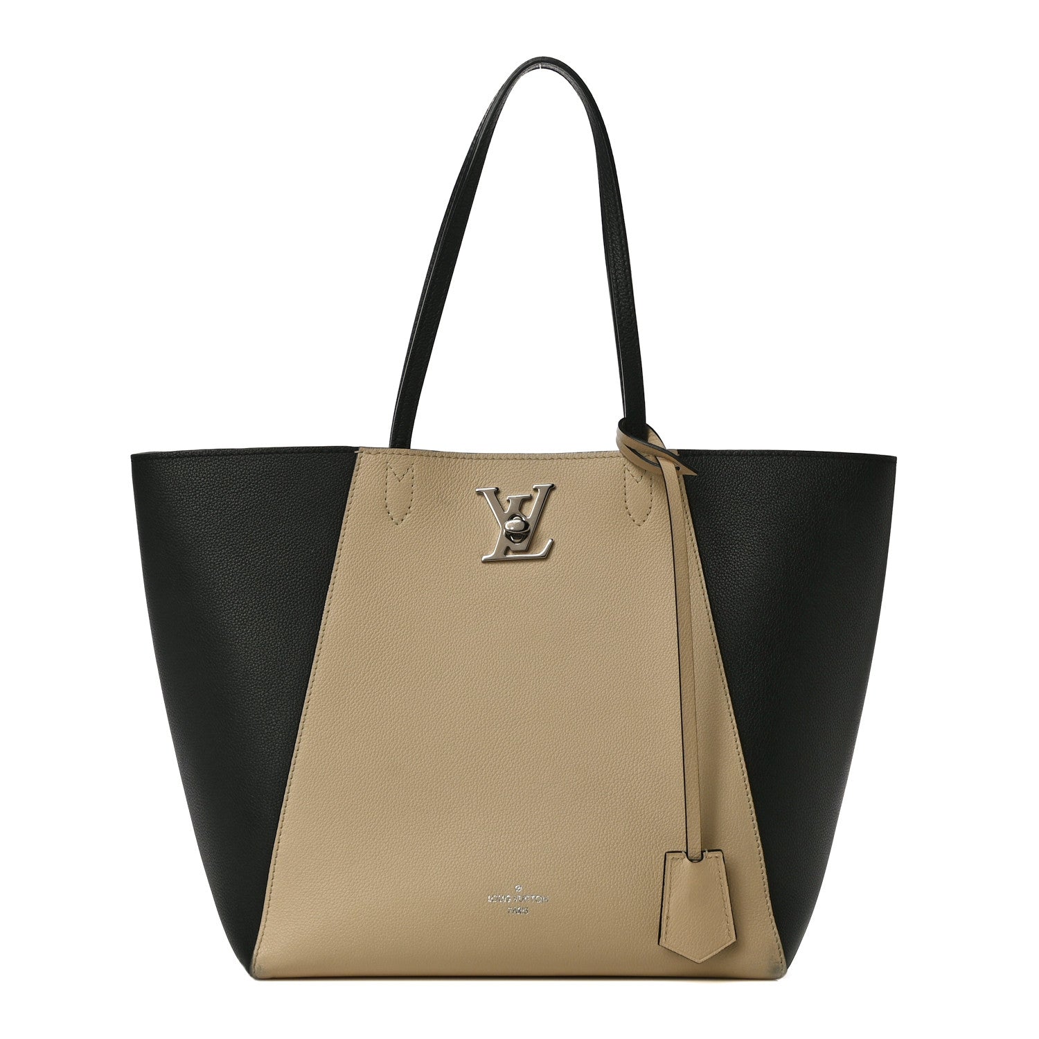 Louis Vuitton Calfskin Lockme Go Tote Black Vanilla 1 of 13