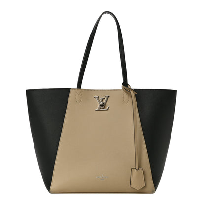 Louis Vuitton Calfskin Lockme Go Tote Black Vanilla 1 of 13