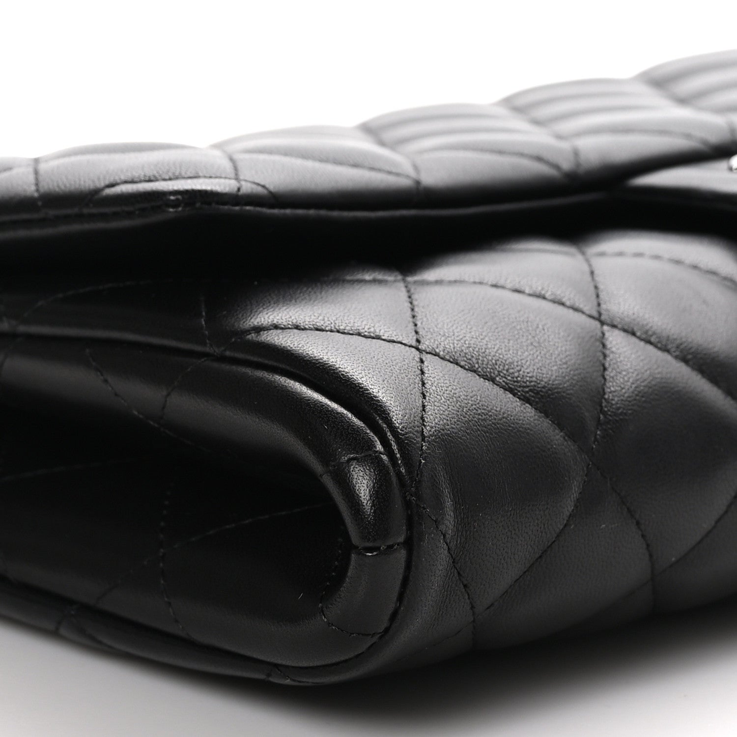 Chanel Lambskin Quilted Clutch with Chain Flap Black 8 of 10