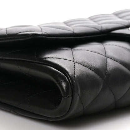 Chanel Lambskin Quilted Clutch with Chain Flap Black 8 of 10