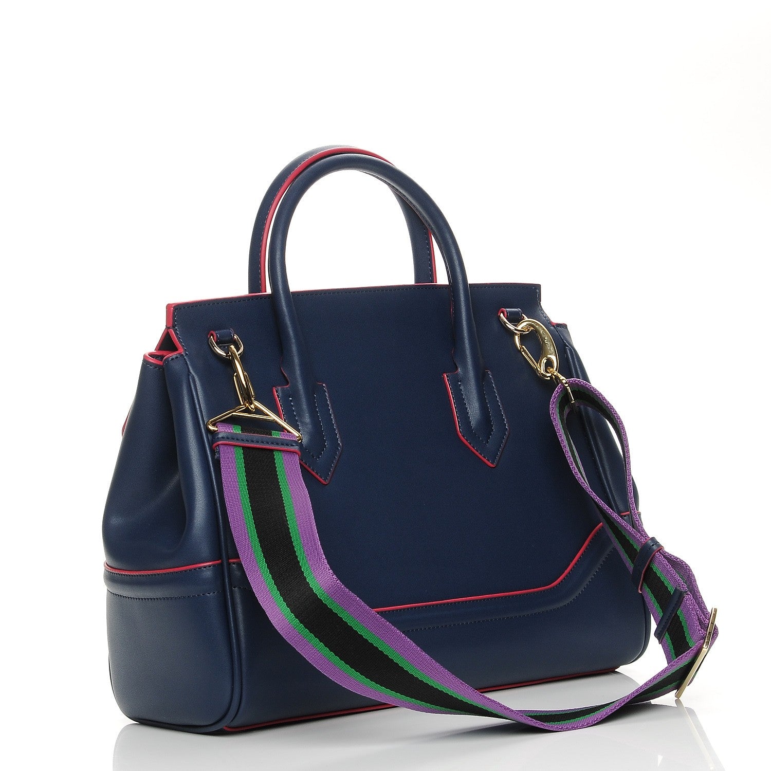 Versace Calfskin Large Palazzo Empire Bag Deep Navy 4 of 15