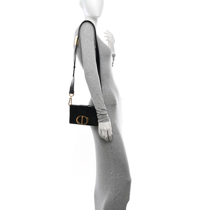 Christian Dior Crackled Lambskin 30 Montaigne Box Bag Black 2 of 14