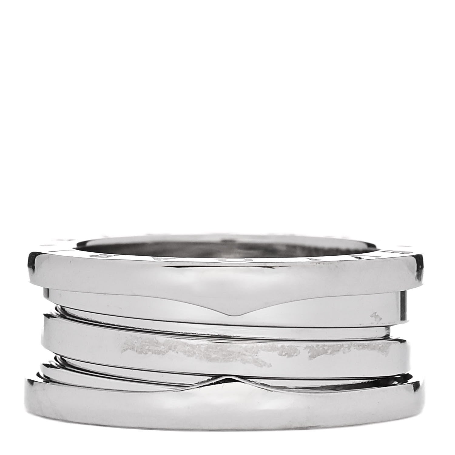 Bulgari 18K White Gold B.Zero1 Three-Band Ring 53 6.5 1 of 5