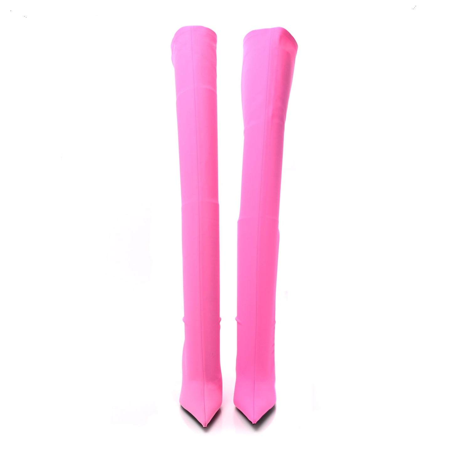 Spandex Pointed Toe Knife 110MM Thigh High Boots 39.5 Pink
