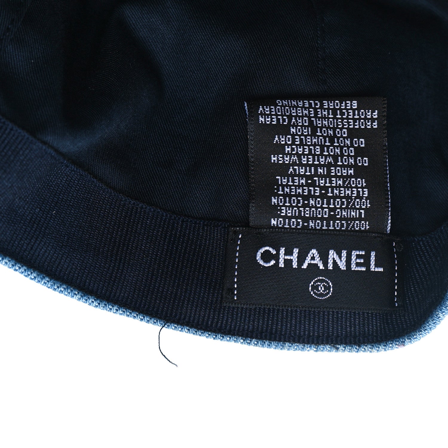 Chanel Denim Cap Hat Blue 8 of 8