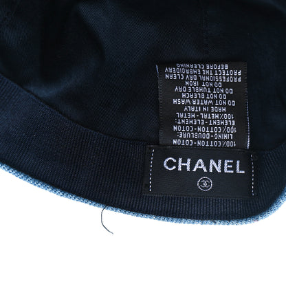 Chanel Denim Cap Hat Blue 8 of 8