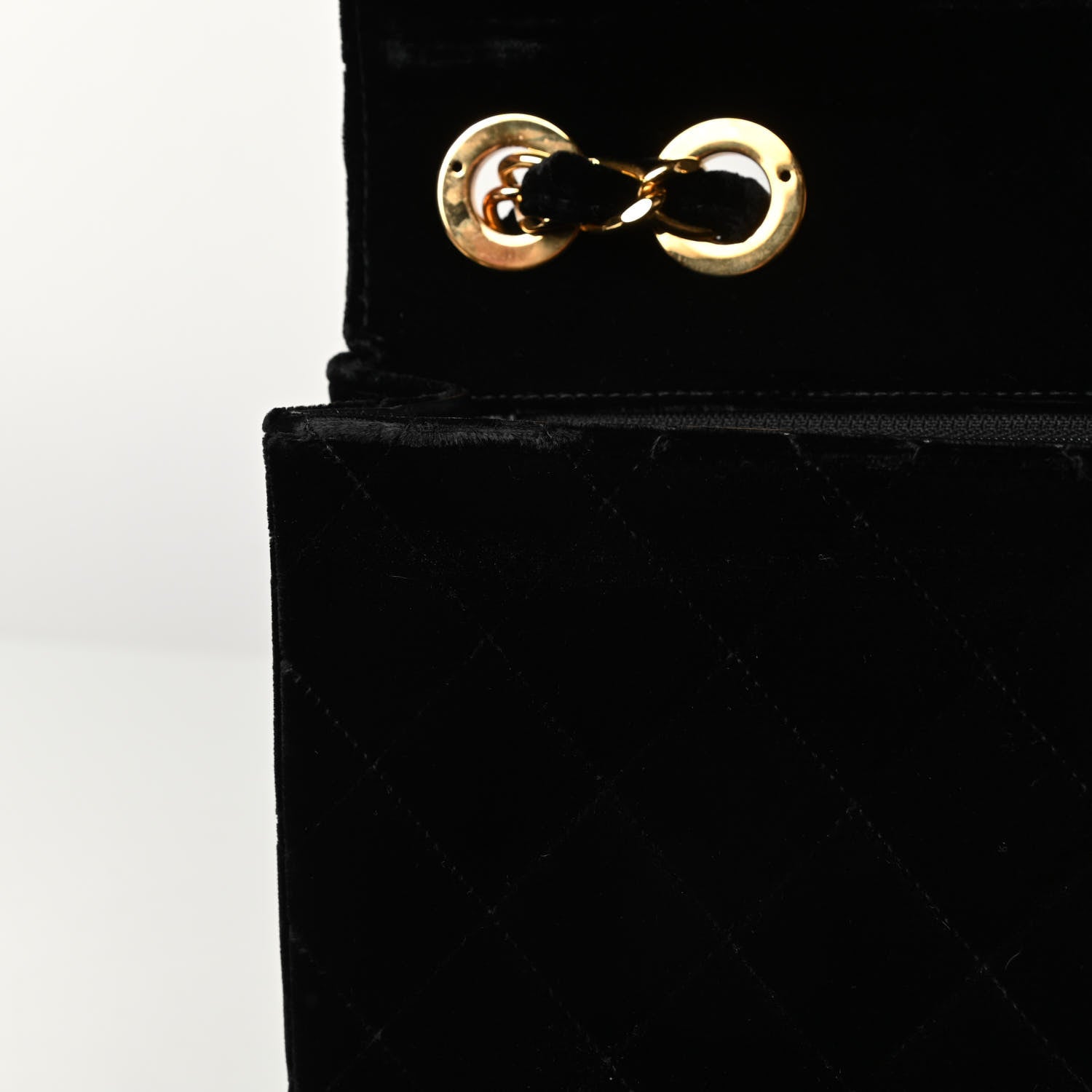Chanel Velvet Quilted Jumbo Single Flap Black 18 of 20