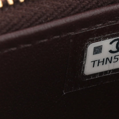 Chanel Lambskin Quilted Small Top Handle Vanity Case With Chain Dark Brown 6 of 9