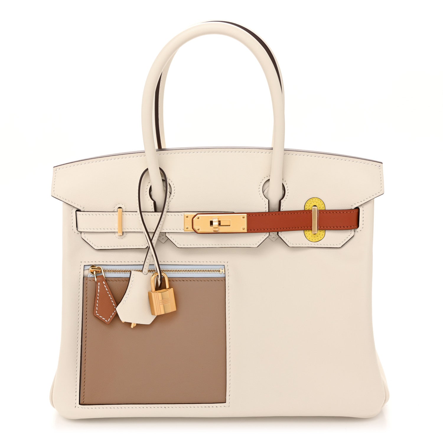 Hermes Swift Colormatic Birkin 30 Nata Chai Cuivre Lime Mauve Sylvestre Bleu Brume 1 of 12