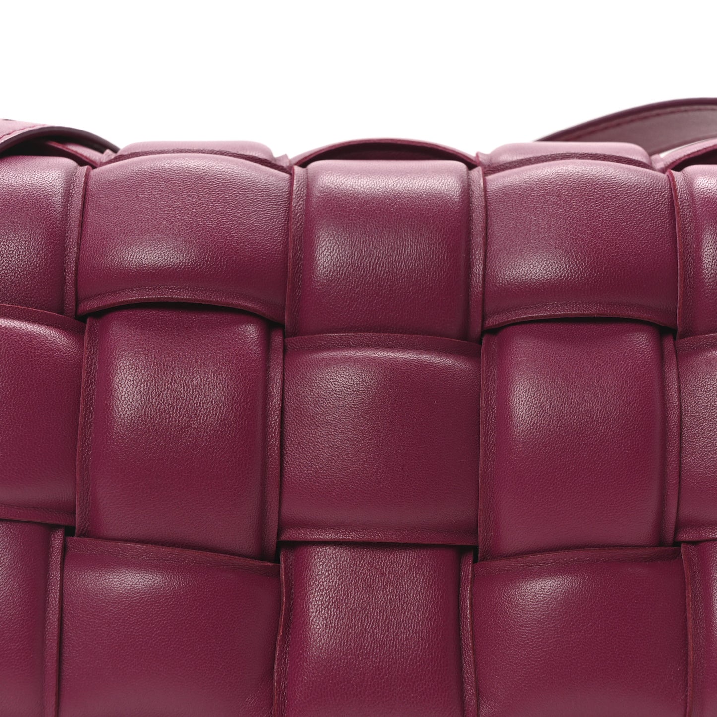 Nappa Maxi Intreccio Padded Cassette Crossbody Bag Cinnabar