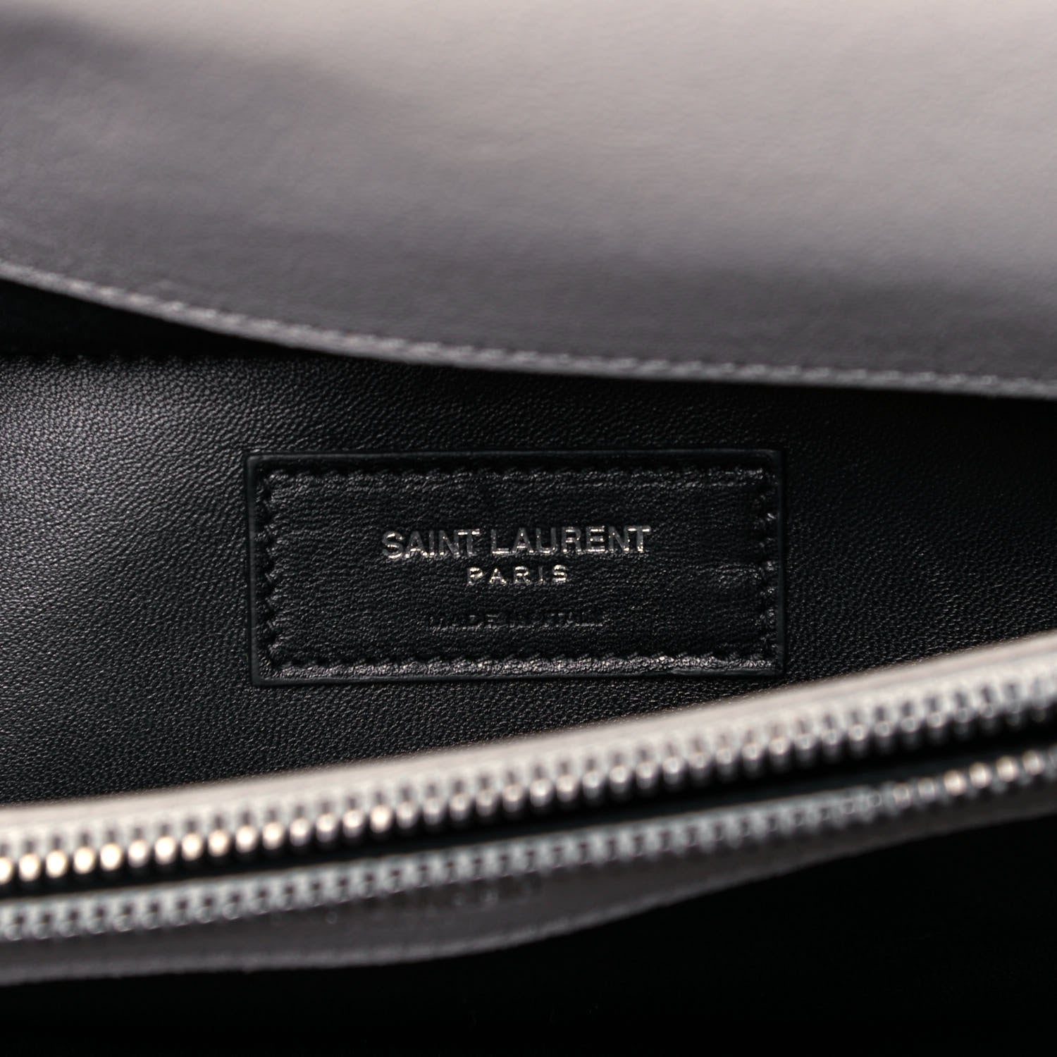 Saint Laurent Sheepskin Matelasse Chevron Monogram Large College Satchel Light Grey 6 of 9