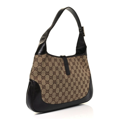 Gucci Monogram Web Jackie O Hobo Dark Brown 3 of 11