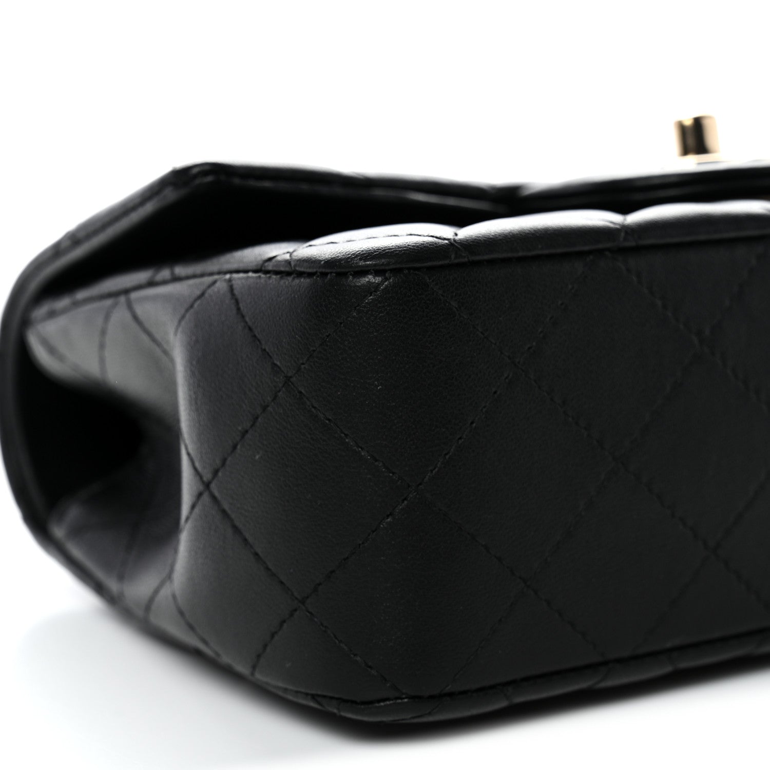 Chanel Lambskin Quilted Mini Top Handle Rectangular Flap Black 9 of 10