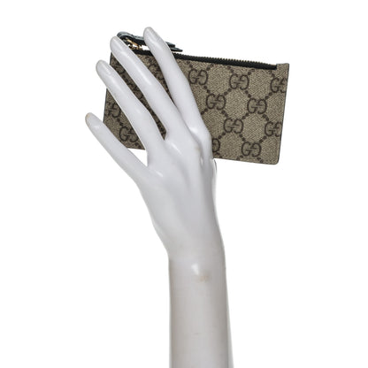 Gucci GG Supreme Monogram Coin Case Card Holder Black 2 of 7