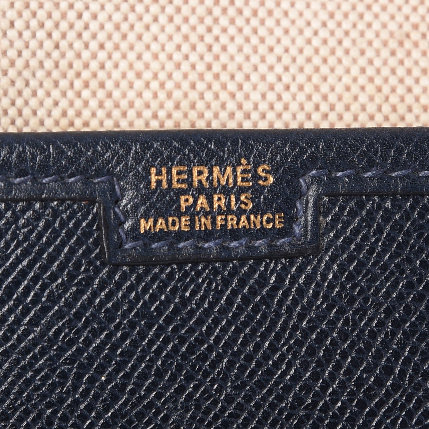 Hermes Courchevel Jige GM Clutch Indigo 6 of 9