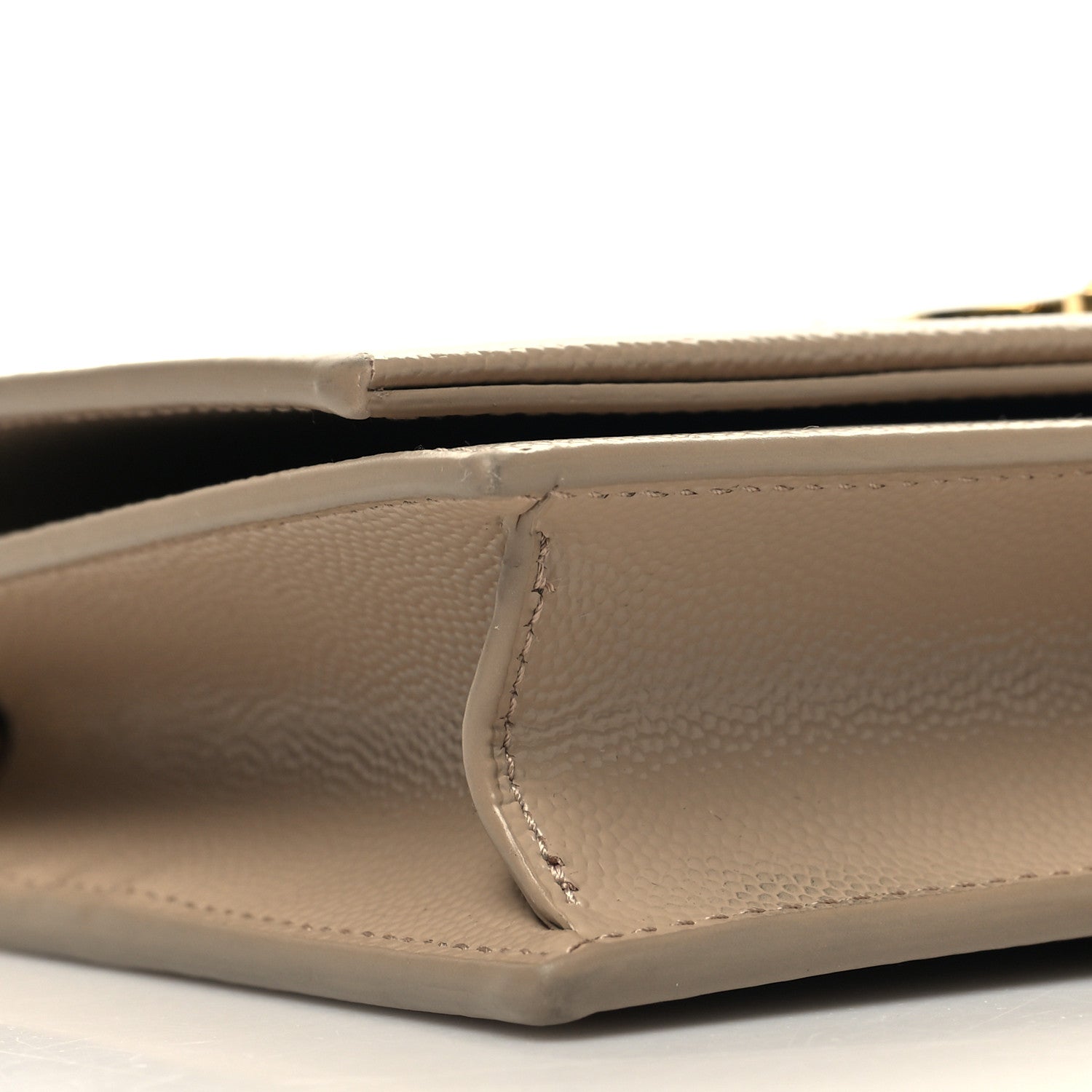 Saint Laurent Grain De Poudre Classic Monogram Kate Tassel Chain Wallet Dark Beige 9 of 11