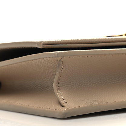 Saint Laurent Grain De Poudre Classic Monogram Kate Tassel Chain Wallet Dark Beige 9 of 11