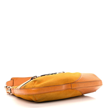 Gucci Suede Hasler Hobo Yellow 4 of 13