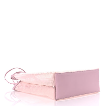 Prada Sequin Mesh Small Tote Bag Pink 5 of 14