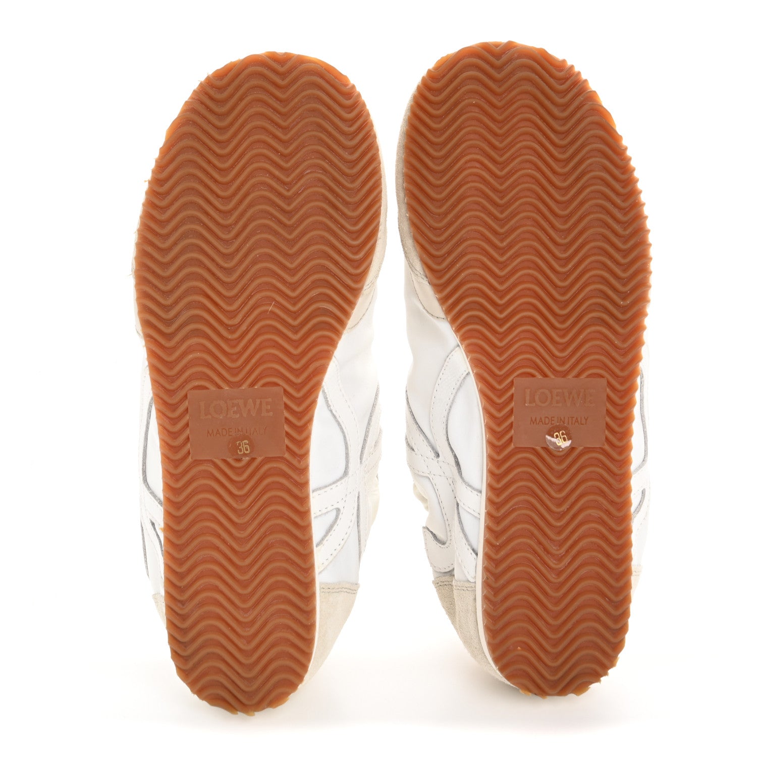 Loewe Calfskin Suede Ballet Runner Sneakers 36 White 6 of 12