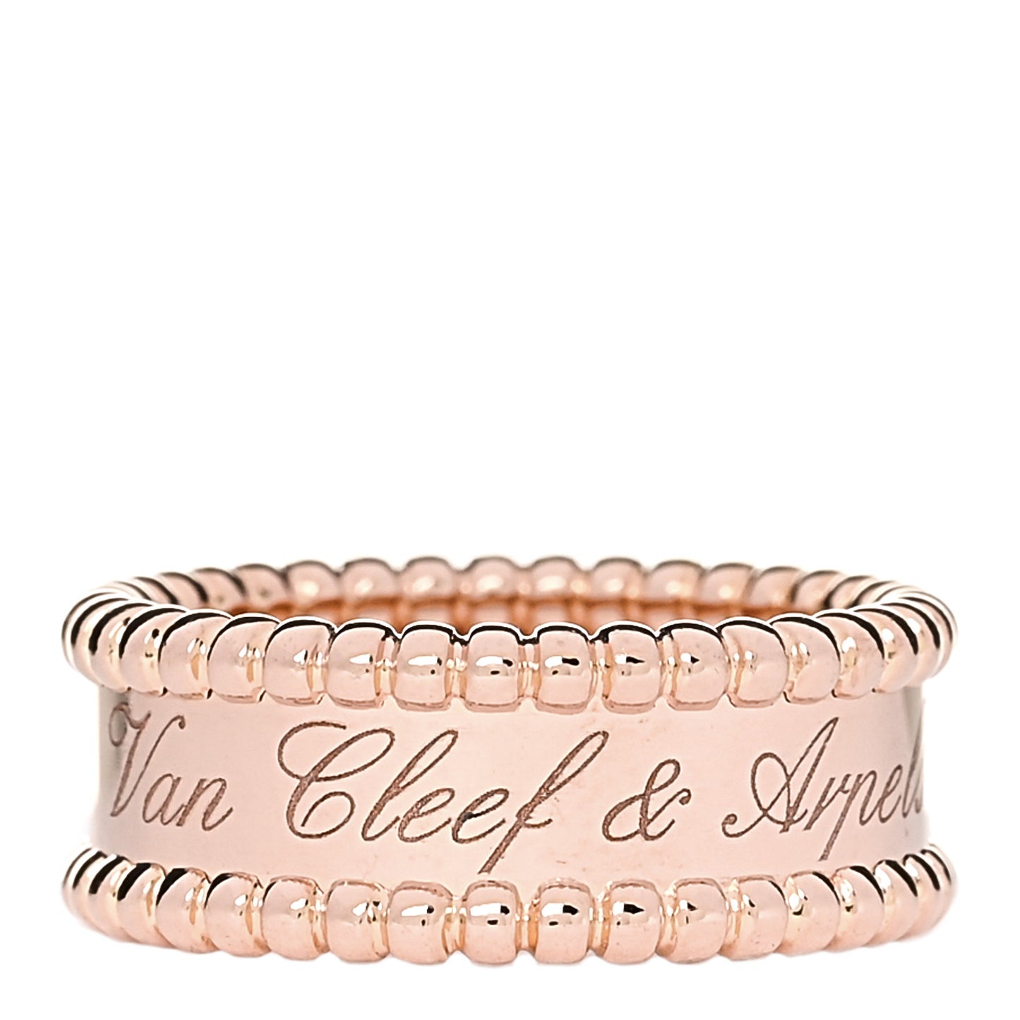18K Rose Gold Perlee Signature Ring 53 6.5