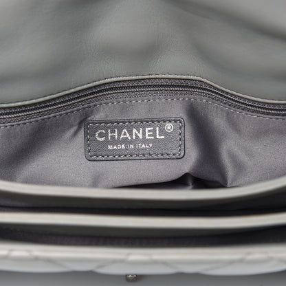 Chanel Lambskin Quilted Large 3 Flap Bag Grey 7 of 20