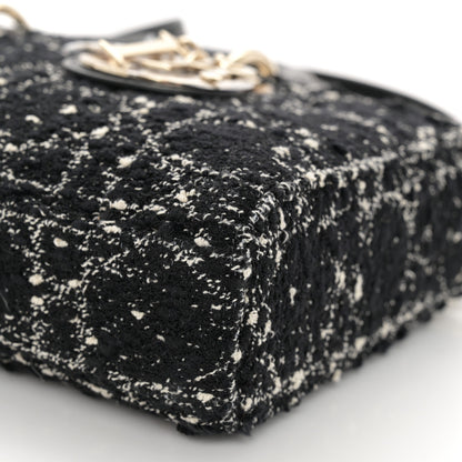 Christian Dior Tweed Cannage Lady D-Joy Black White 9 of 10