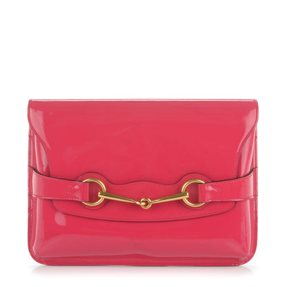 Gucci Patent Large Bright Bit Shoulder Bag Shocking Pink 1 of 8