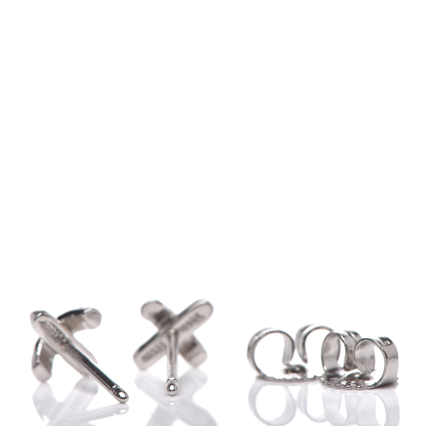 Platinum Diamond Cross Stitch X Stud Earrings