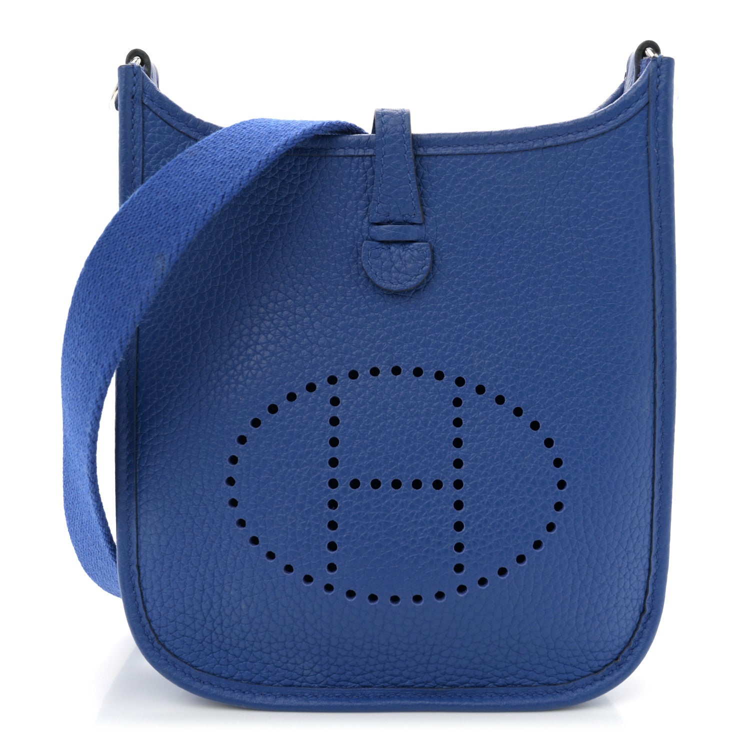 Hermes Taurillon Clemence Evelyne TPM Bleu Royal 1 of 11
