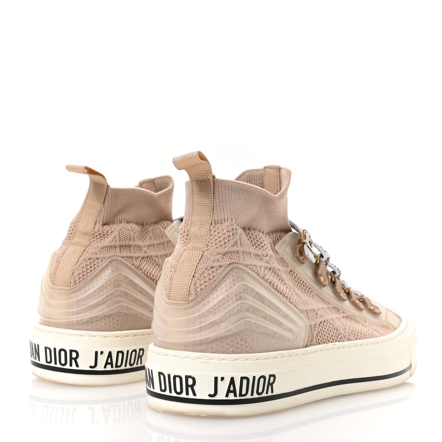Christian Dior Technical Mesh Cannage Womens Walk'n Dior High Top Sneakers 41 Nude 5 of 8