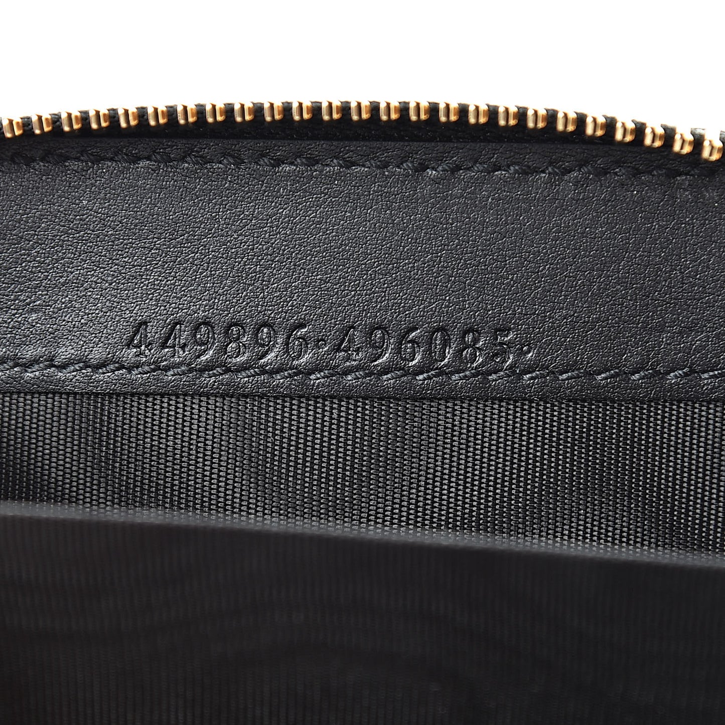 Microguccissima Zip Around Card Case Black