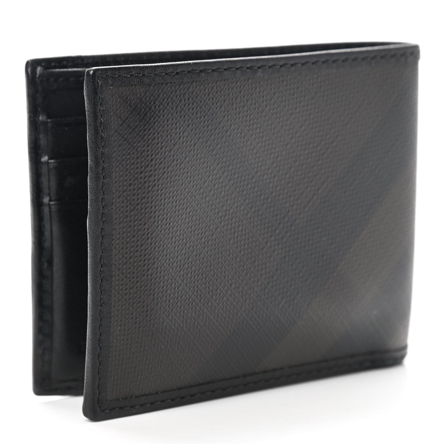 Smoked Check Hipfold Bi-Fold Wallet Charcoal